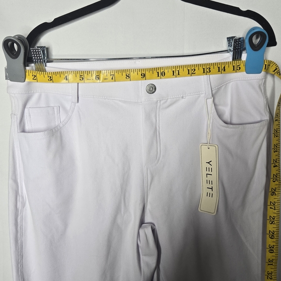 Women’s White Capri Jegging Pants 3XL – Stretch High-Rise Pull-On Cropped - Picture 4 of 7